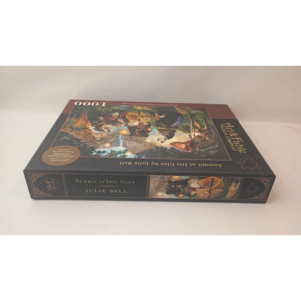 ART & FABLE PUZZLE CO. 1000 pc Summit At Iris Glen Julie Bell Puzzle with Print